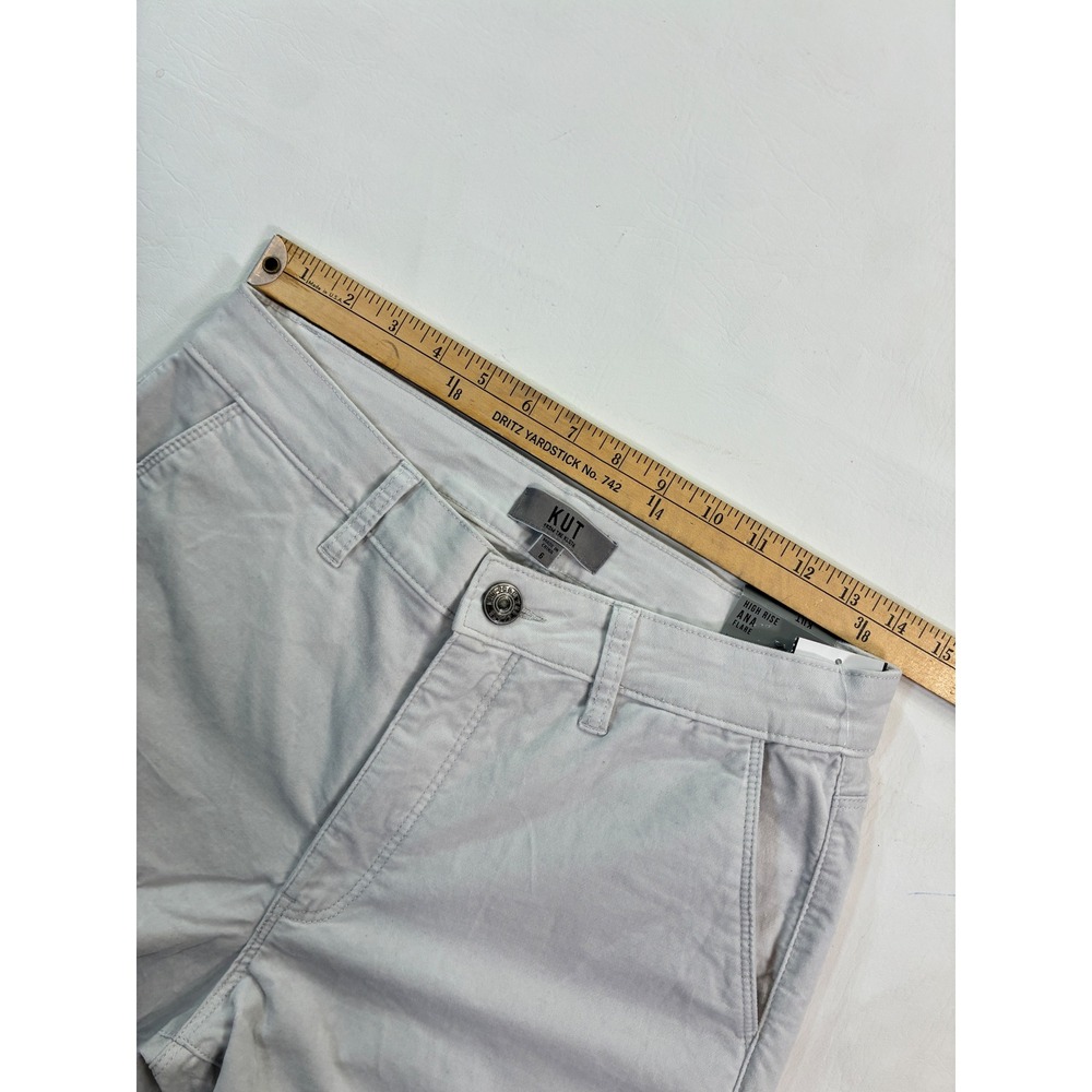 KUT From The Kloth High Rise Ana Flare Pants Light Grey Size 6 NWT - Picture 7 of 9